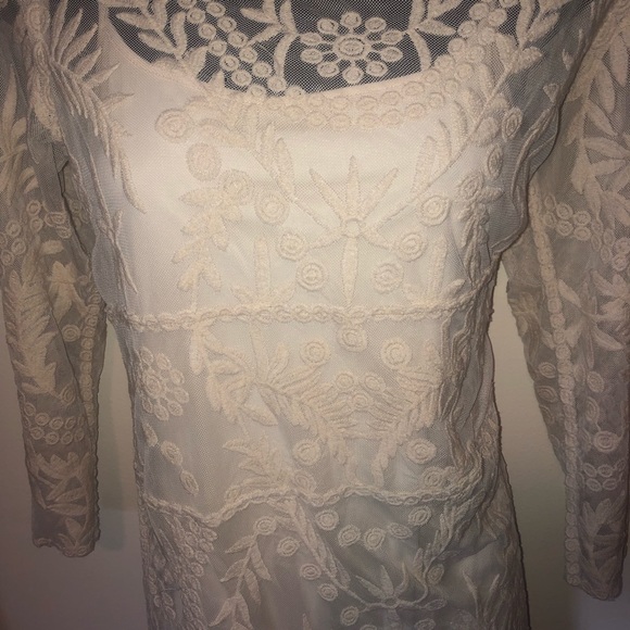 Express Cream lace overlay dress - Picture 3 of 8
